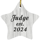 Judge Established Est. 2024 - Star Ornament F