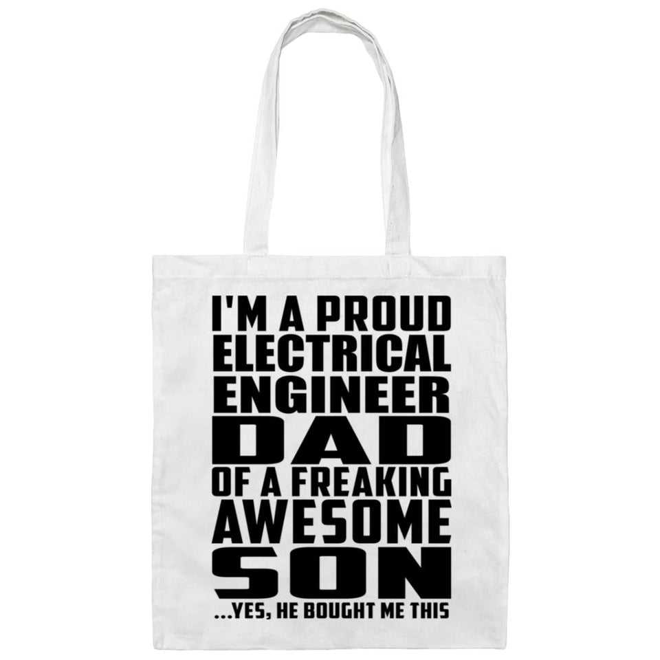 Proud Electrical Engineer Dad Of Awesome Son - Tote Bag White
