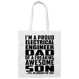 Proud Electrical Engineer Dad Of Awesome Son - Tote Bag White