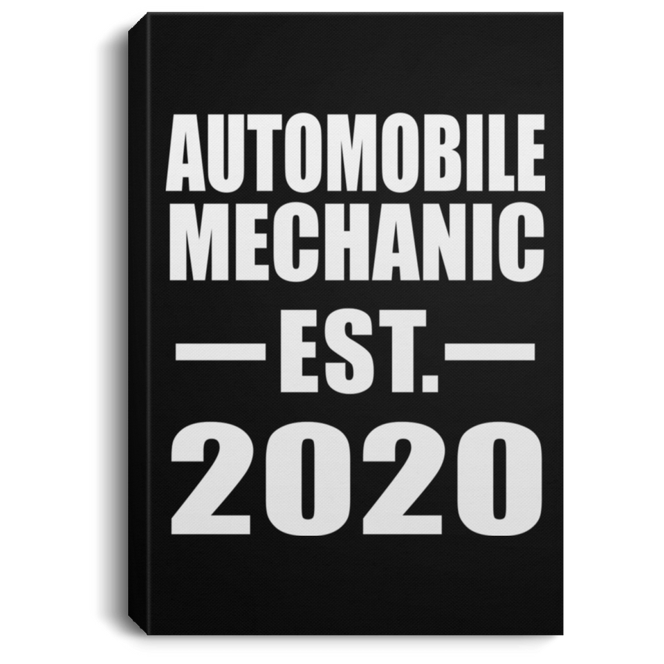 Automobile Mechanic Established EST. 2020 - Canvas Portrait