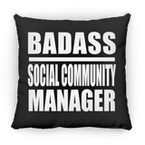 Badass Social Community Manager - Throw Pillow Black