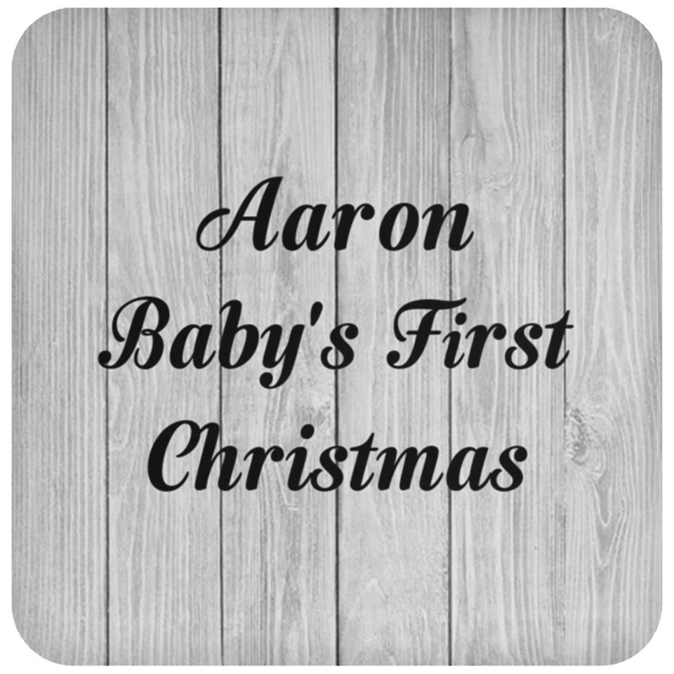 Aaron Baby's First Christmas - Drink Coaster F