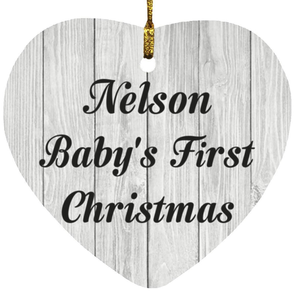 Nelson Baby's First Christmas - Heart Ornament F