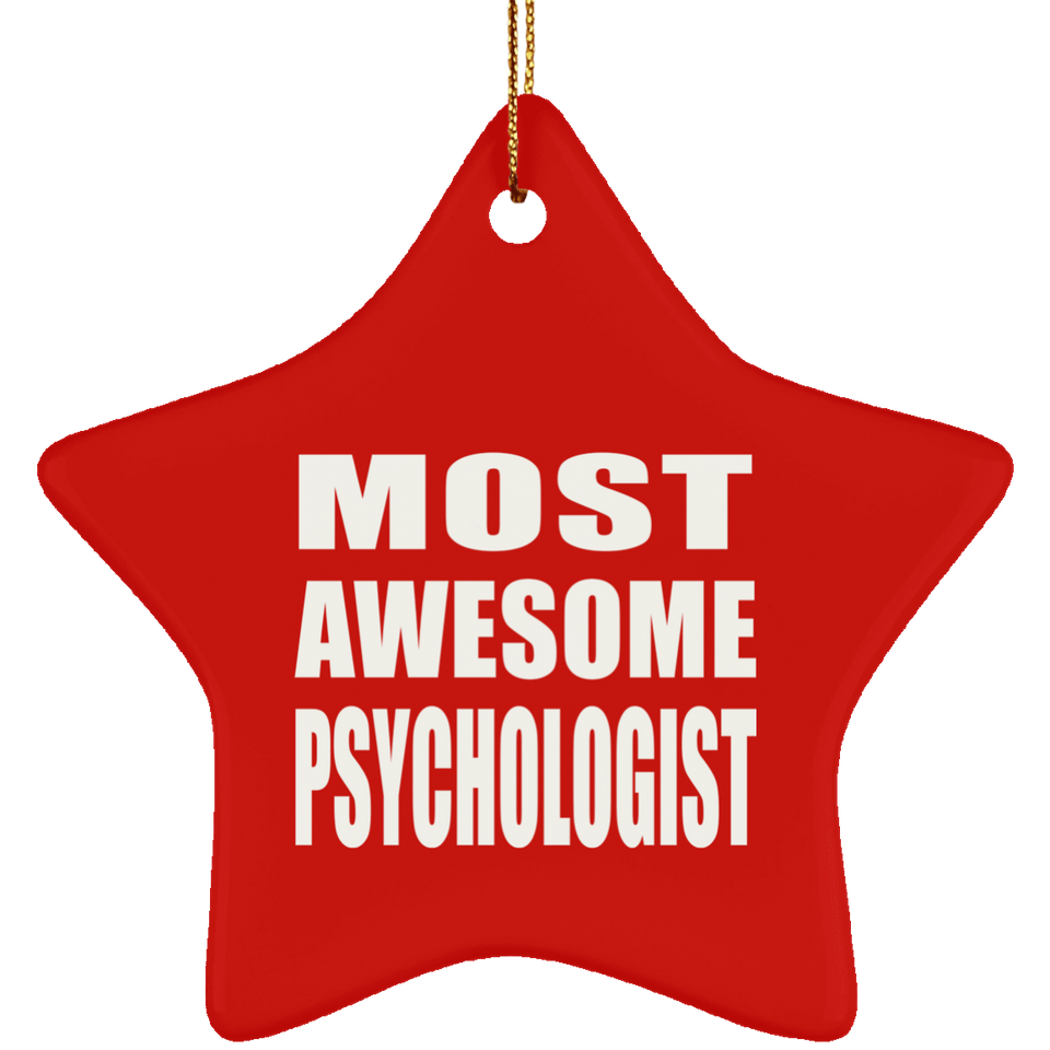 Most Awesome Psychologist - Star Ornament