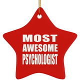 Most Awesome Psychologist - Star Ornament
