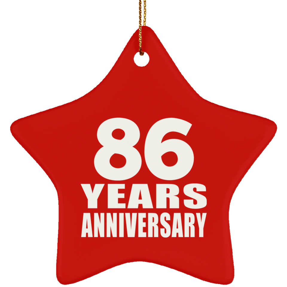 86th Anniversary 86 Years - Star Ornament
