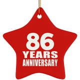 86th Anniversary 86 Years - Star Ornament