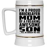 Proud Bricklayer Mom Of Awesome Son - Beer Stein