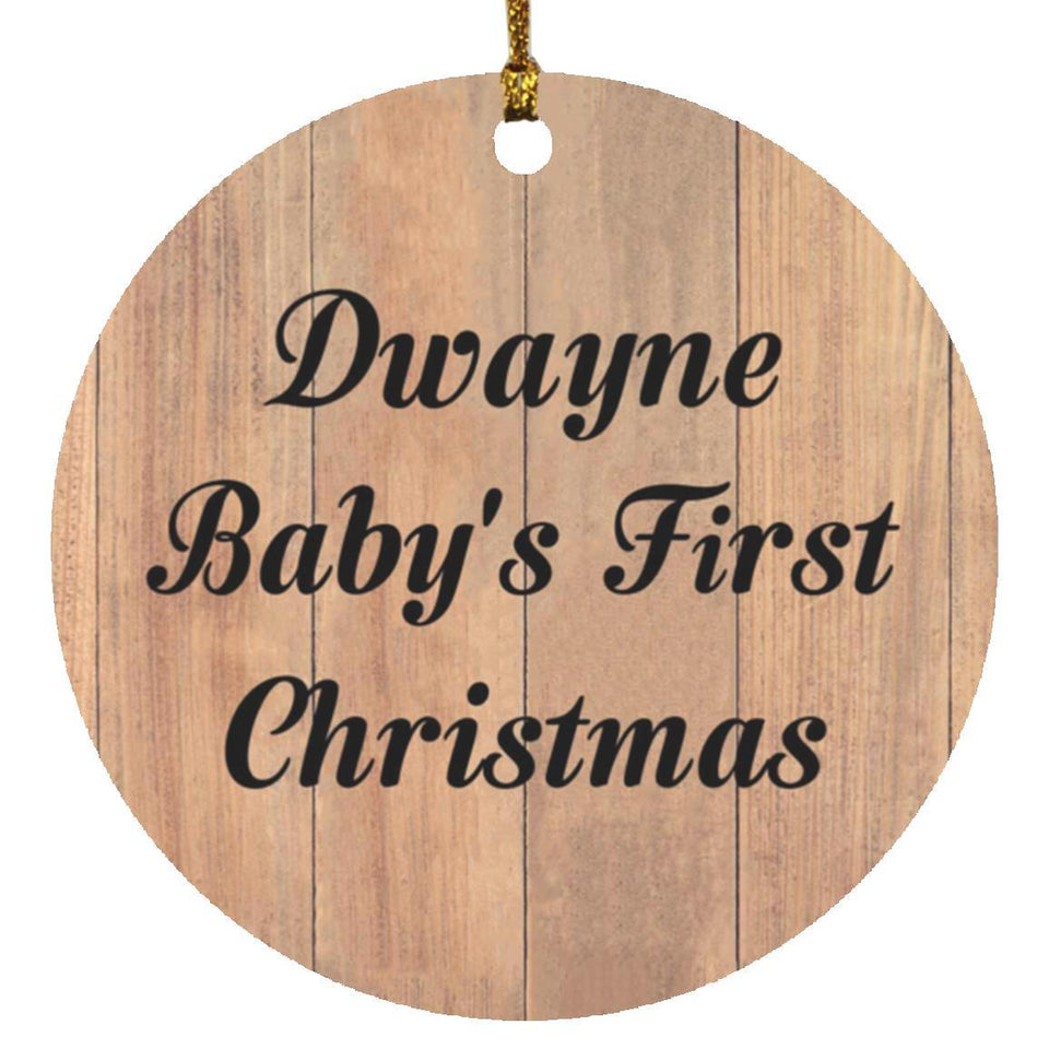 Dwayne Baby's First Christmas - Circle Ornament C