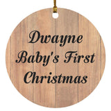 Dwayne Baby's First Christmas - Circle Ornament C
