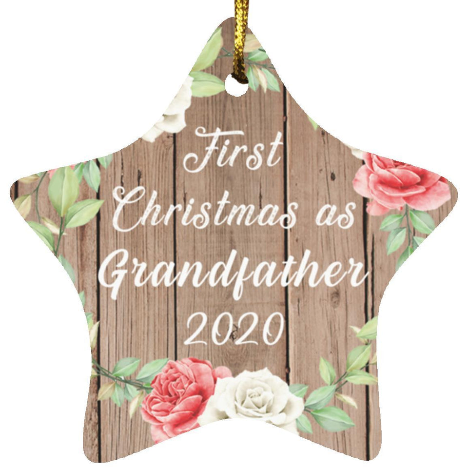 First Christmas As Grandfather 2020 - Star Ornament B