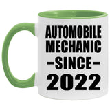 Automobile Mechanic Since 2022 - 11oz Accent Mug Green