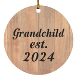Grandchild Established EST. 2024 - Circle Ornament C