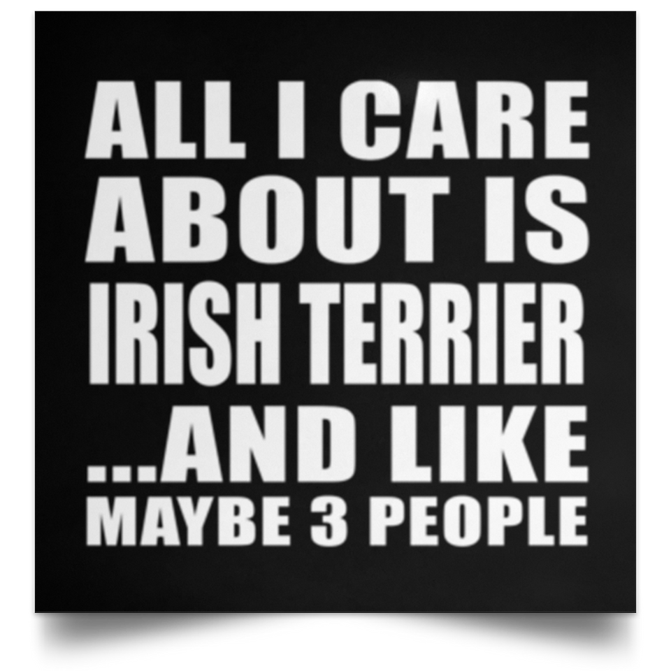 All I Care About Is Irish Terrier - Poster Square