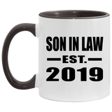Son In Law Established EST. 2019 - 11oz Accent Mug Black