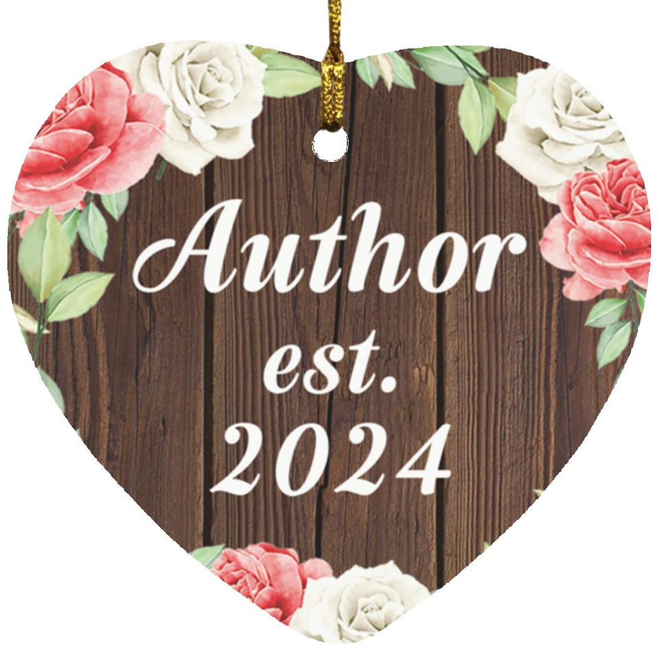 Author Established Est. 2024 - Heart Ornament A