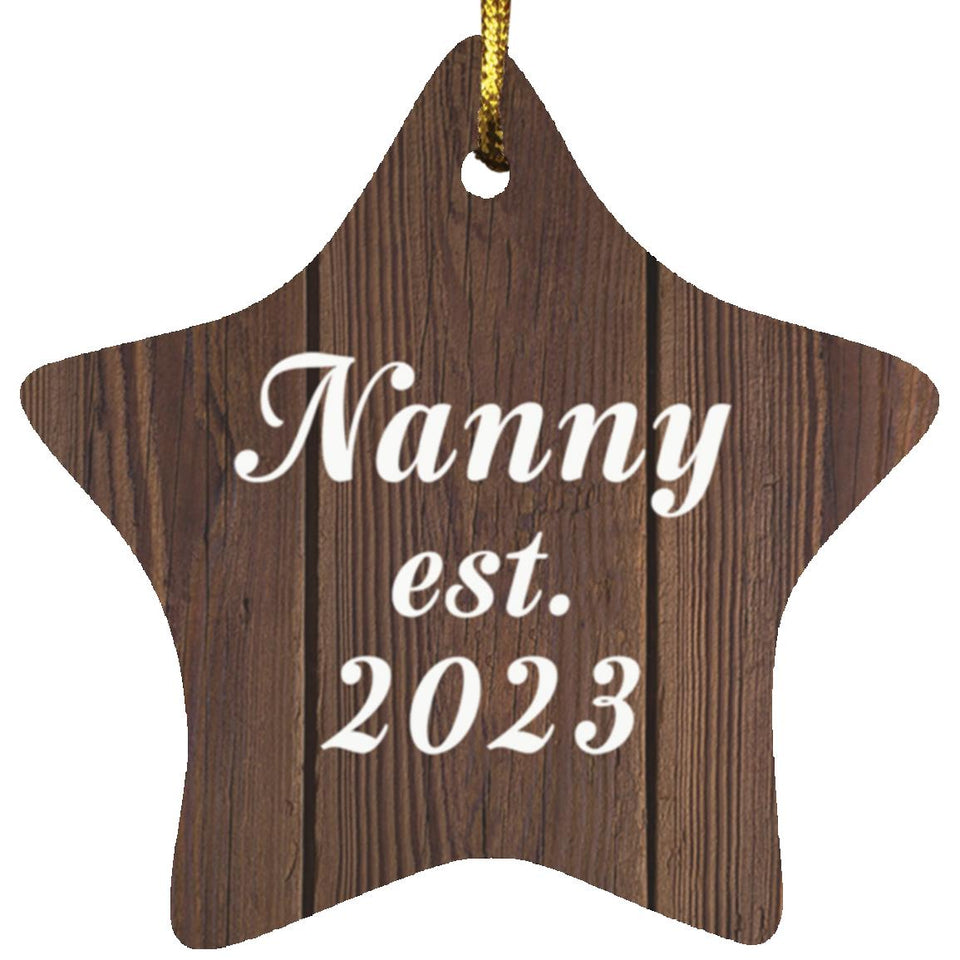 Nanny Established Est. 2023 - Star Ornament D