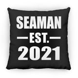 Seaman Established EST. 2021 - Throw Pillow Black