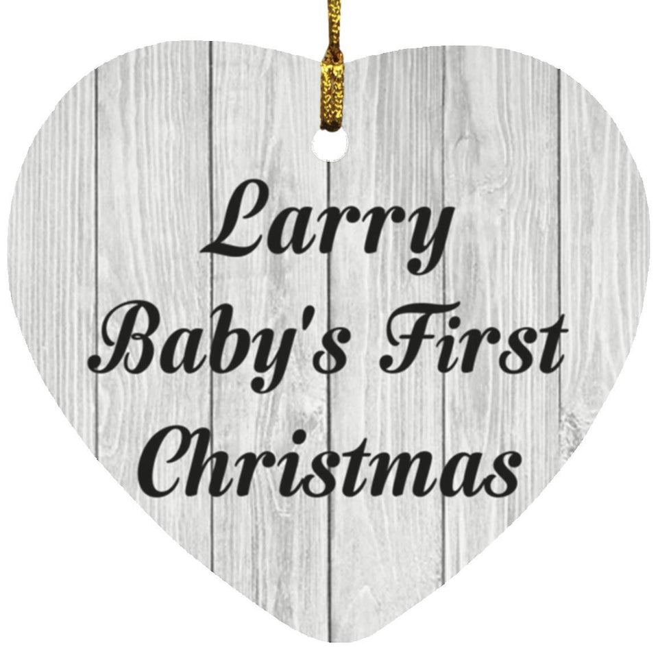 Larry Baby's First Christmas - Heart Ornament F