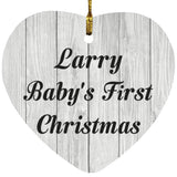 Larry Baby's First Christmas - Heart Ornament F