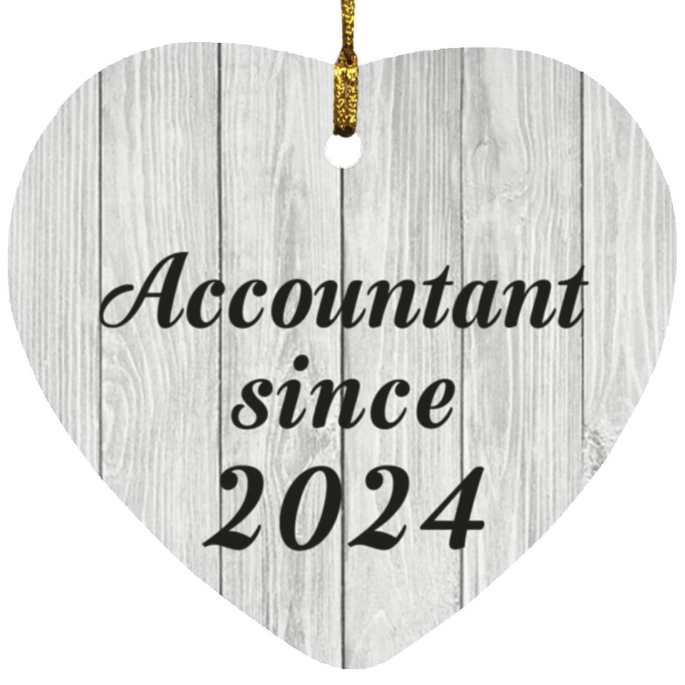 Accountant Since 2024 - Heart Ornament F