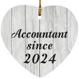 Accountant Since 2024 - Heart Ornament F