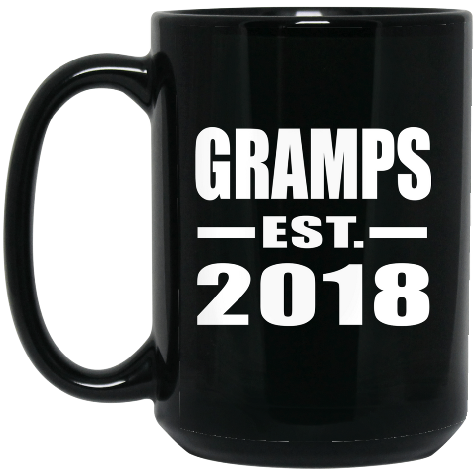 Gramps Established EST. 2018 - 15 Oz Coffee Mug Black