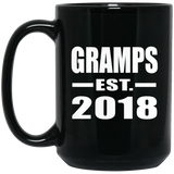 Gramps Established EST. 2018 - 15 Oz Coffee Mug Black