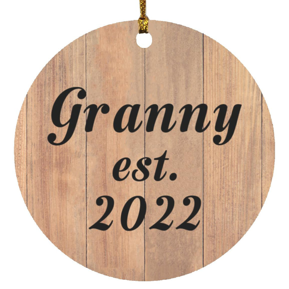Granny Established EST. 2022 - Circle Ornament C