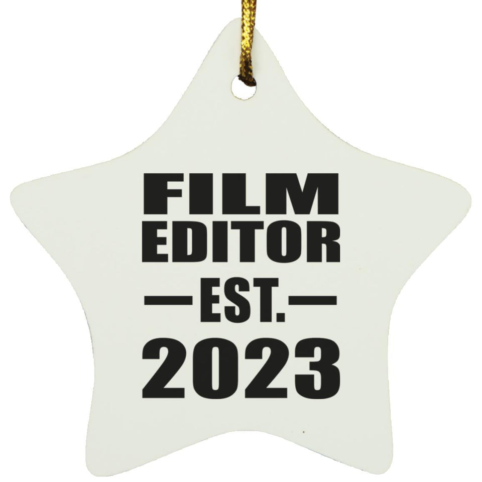 Film Editor Established EST. 2023 - Star Ornament
