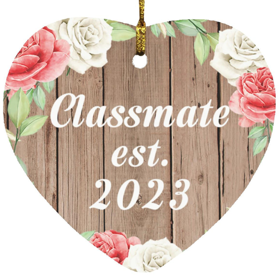 Classmate Established Est. 2023 - Heart Ornament B
