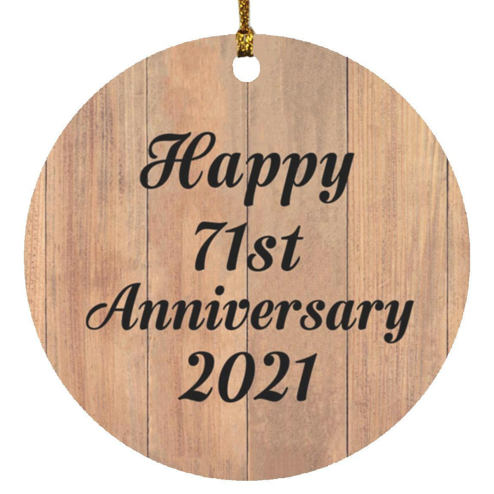 Happy 71st Anniversary 2021 - Circle Ornament C