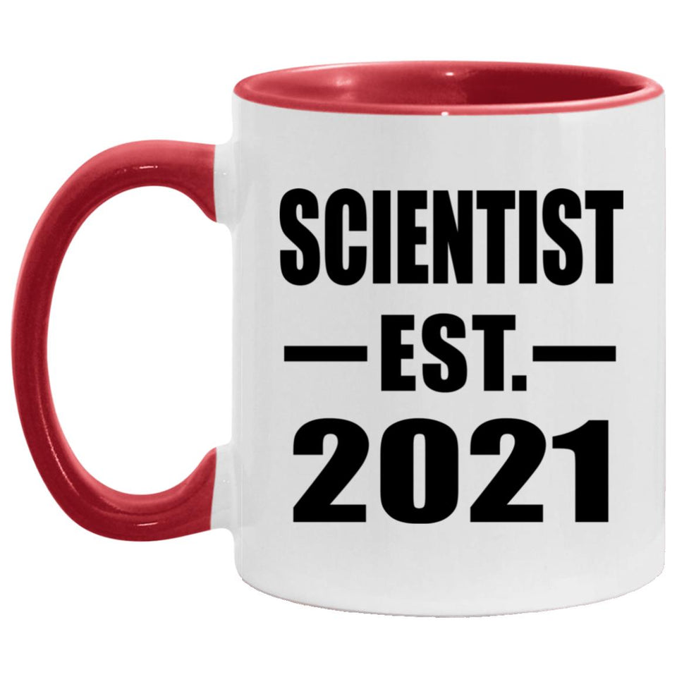 Scientist Established EST. 2021 - 11oz Accent Mug Red