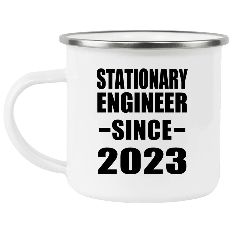Stationary Engineer Since 2023 - 12oz Camping Mug