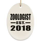 Zoologist Established EST. 2018 - Oval Ornament