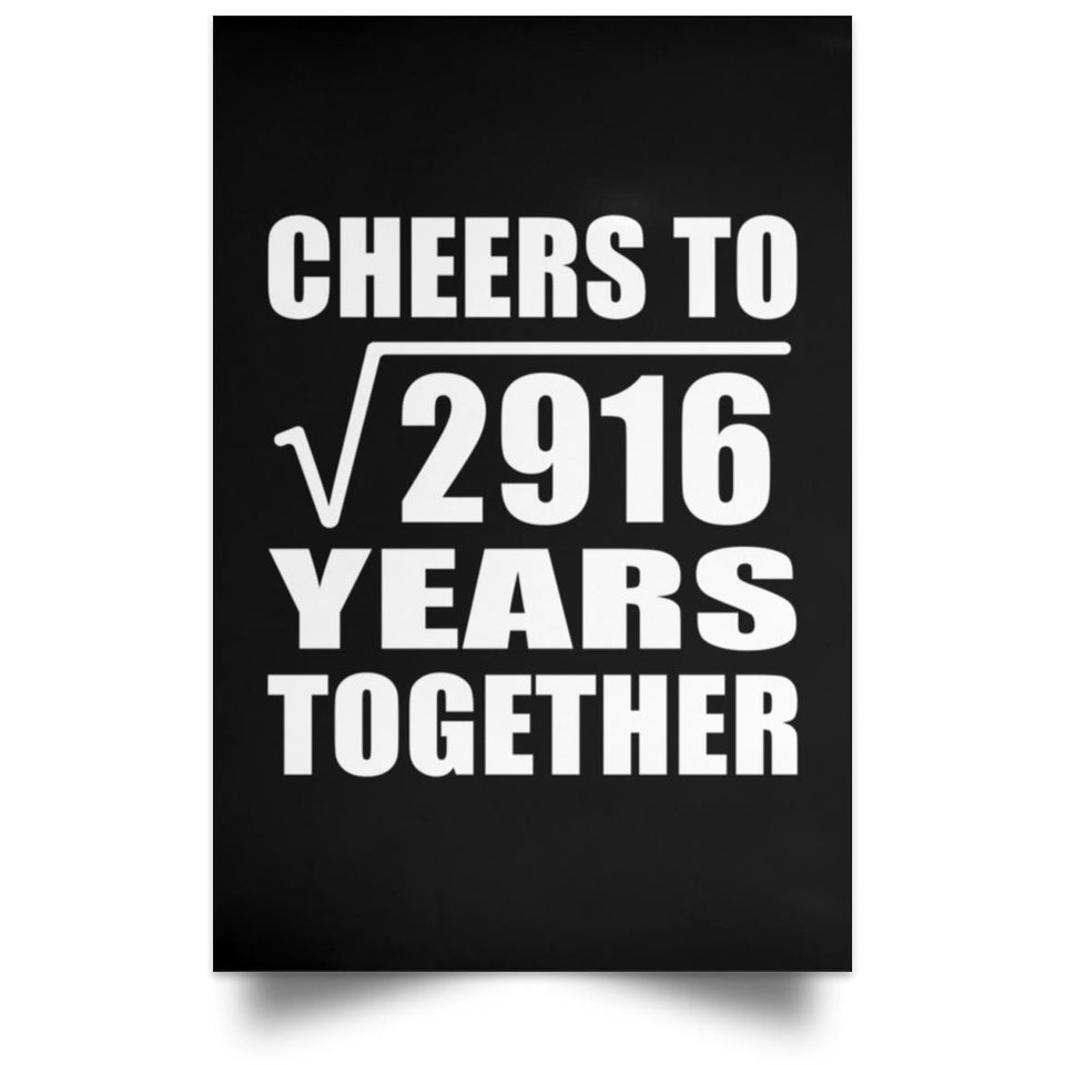 54th Anniversary Cheers To Square Root of 2916 Years Together - Poster Portrait