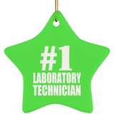 Number One #1 Laboratory Technician - Star Ornament