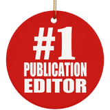 Number One #1 Publication Editor - Circle Ornament