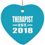 Therapist Established EST. 2018 - Heart Ornament