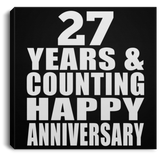 Happy 27th Anniversary 27 Years & Counting - Canvas Square
