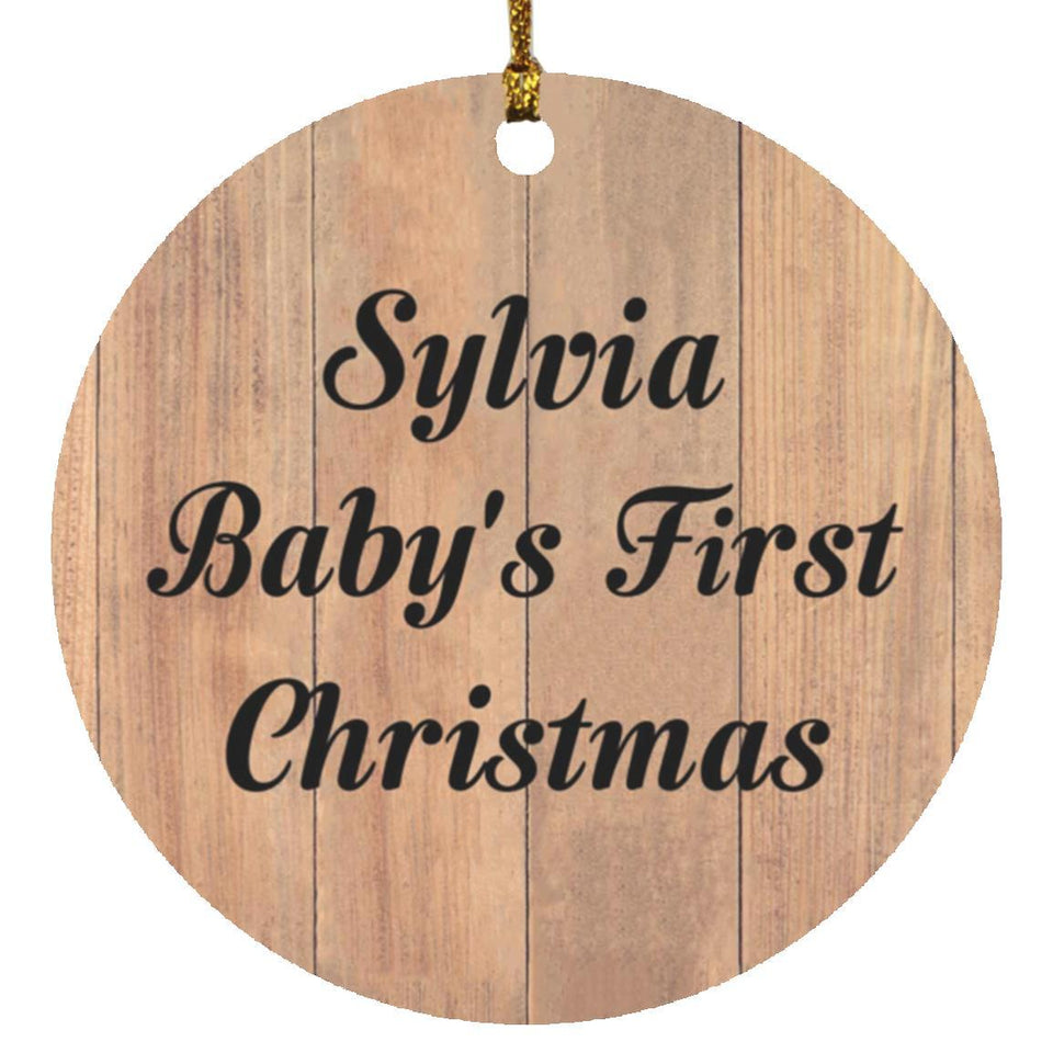 Sylvia Baby's First Christmas - Circle Ornament C