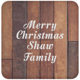 Merry Christmas Shaw Family - Drink Coaster E
