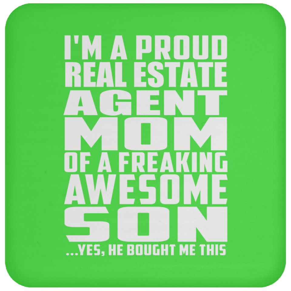 Proud Real Estate Agent Mom Of Awesome Son - Drink Coaster