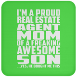Proud Real Estate Agent Mom Of Awesome Son - Drink Coaster