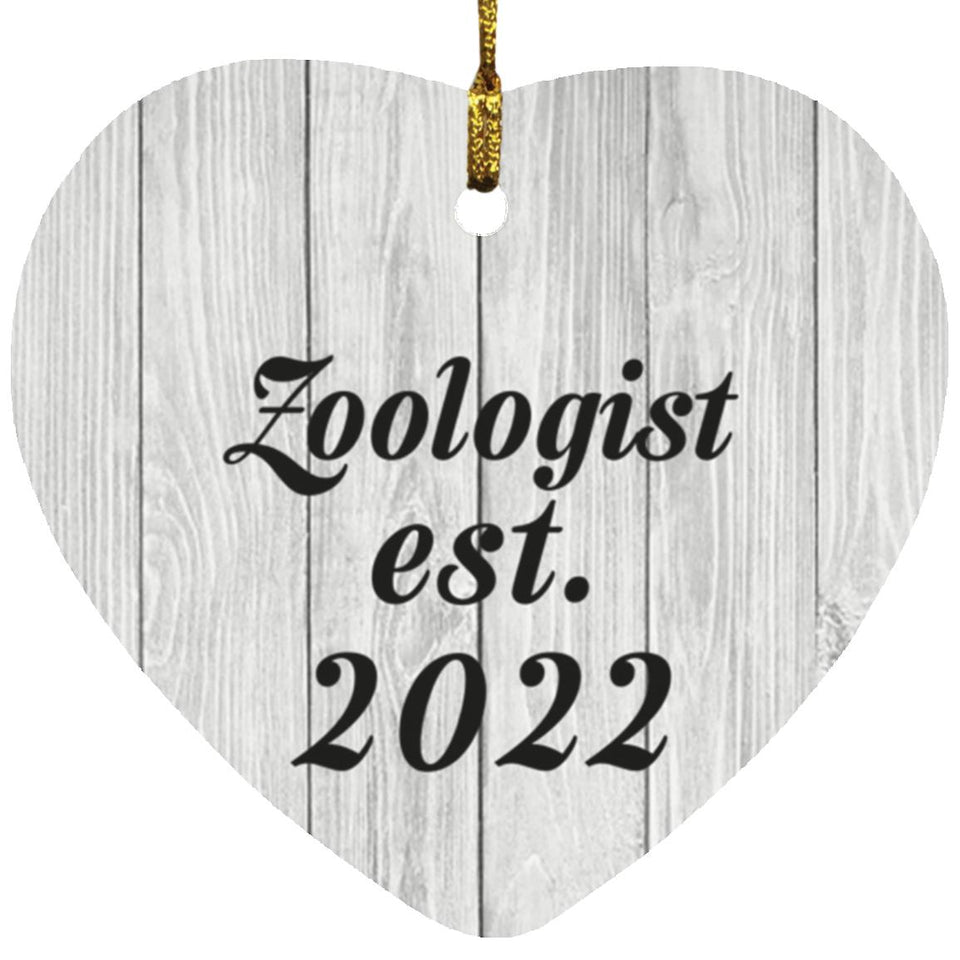 Zoologist Established Est. 2022 - Heart Ornament F