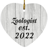 Zoologist Established Est. 2022 - Heart Ornament F