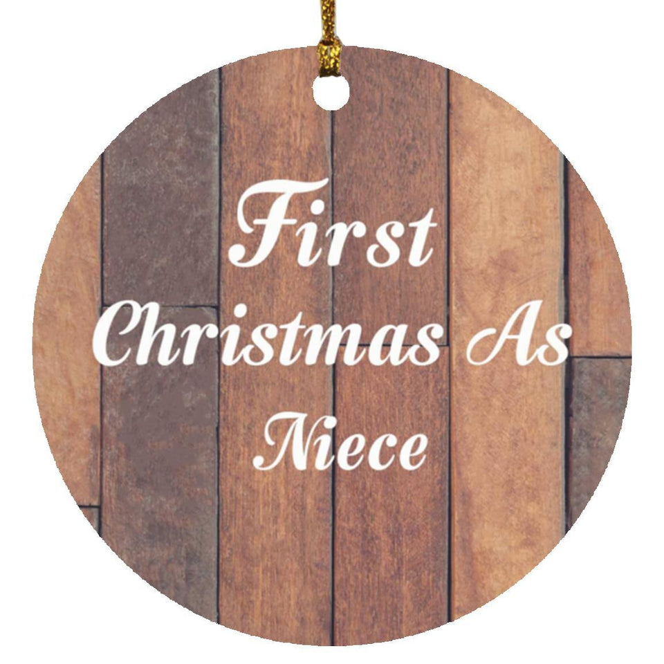 First Christmas As Niece - Circle Ornament E