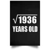 44th Birthday Square Root of 1936 Years Old - Poster Portrait