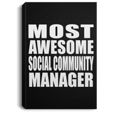 Most Awesome Social Community Manager - Canvas Portrait