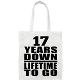 17th Anniversary 17 Years Down Lifetime To Go - Tote Bag White